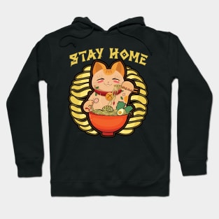 Stay Home Anime Kawaii Cat Hoodie